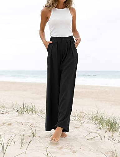 Women's High Waist Casual Wide Leg Palazzo Pants, Dress Pants for Women, Work Pants with Pockets for Women Office.3