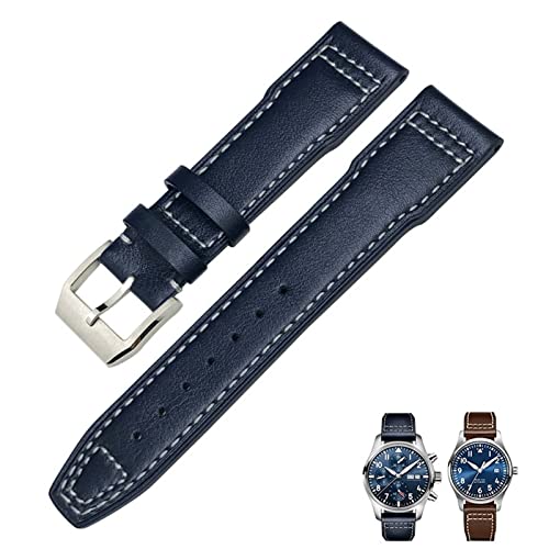 Bracelet montre cuir vachette 19mm au quotidien pour pilote et homme moderne