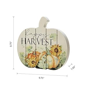 Glitzhome 9" H Thanksgiving Wooden Table Signs Decor Fall Happy Harvest Pumpkin Signs for Tabletop Farmhouse Thanksgiving Wood Blocks Thanksgiving Pumpkin Centerpiece Signs with Hang Hole Wall Decor Glitzhome 9 H Thanksgiving Wooden Table Signs Decor Fall Happy Harvest Pumpkin Signs for Tabletop Farmhouse Thanksgiving Wood Blocks Thanksgiving Pumpkin Centerpiece Signs with Hang Hole Wall Decor