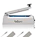 HeiGuno 8' / 200mm 110V Metal Shell Impulse Manual Hand Sealer Heat Sealing Machine Spare Teflon & Sealing Elements