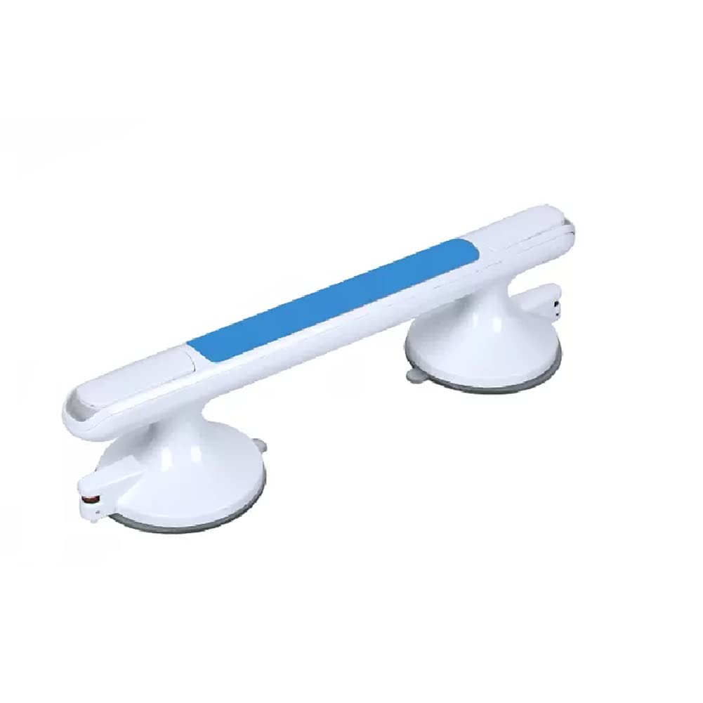 1 maniglione da bagno con ventose, corrimano di sicurezza per anziani, corrimano mobile per disabili, WC, 33 cm, ABS, resistente, 110 kg (blu PCS)