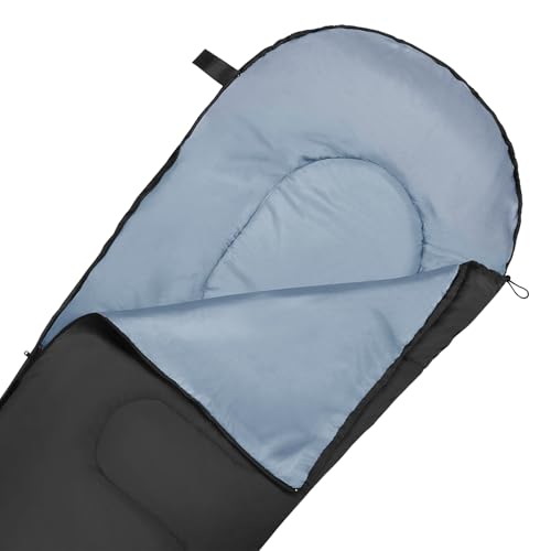 ALPIDEX Schlafsack Mumienschlafsack 4 Jahreszeiten 225 x 80 cm Duo Therm -17° C 400 GSM Kleines Packmaß Ultraleicht Reise Camping Trekking Outdoor Sleeping Bag Warm – Bild 4