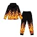 YECARYPOD Burning Fire Girls Boys Clothes Fall Outfits 2 Piece Sweatsuit Kids Tracksuit Oversized Sweatshirt and Fall Fashion Sweatpant with Pockets Children's Sportswear