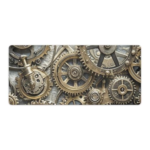 Tapis de souris steampunk 40x90 cm grand format antidérapant pour bureau