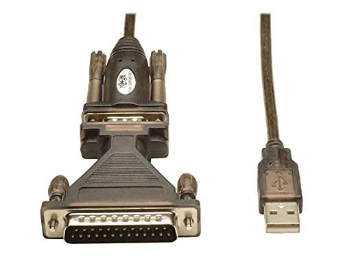 Image of TRIPP LITE USB to RS232 Serial Adapter Cable USB-A to DB25 DB9 M /M 5-Feet (U209-005-DB25)