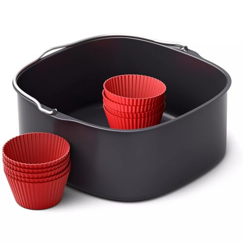 Philips Accessoire pour Airfryers XXL, Kit Cuve air fryer 6.2L & 9 moules à muffins en silicone (HD9957/00)