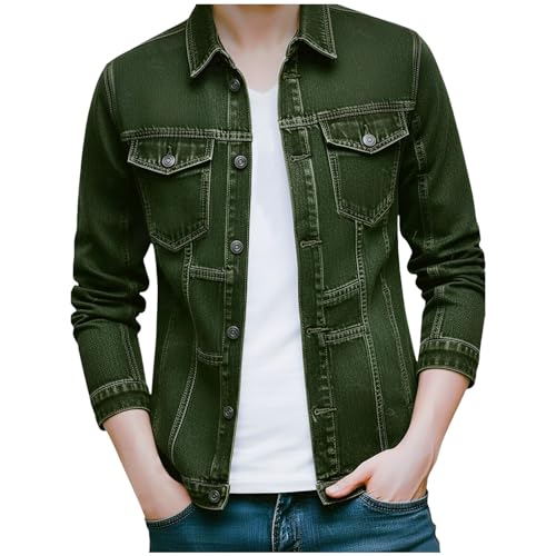 Veste en jean d'affaires manches longues un manteau boutonné durable