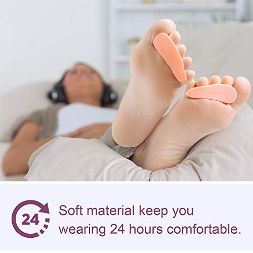 Promifun Gel Toe Separators, 6 Pack of Toe Spacers, Toe Straightener for Men and Women, Bunions, Hammer Toe, Overlapping Toe, Claw Toes, Reduce Foot Pain - Thumbnail 3