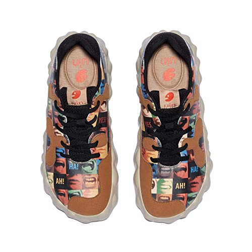 UIN Men's Walking Travel Shoes Slip On Casual Lightweight Wide Toe Chunky Fashion Sneaker FiguerasⅠ4