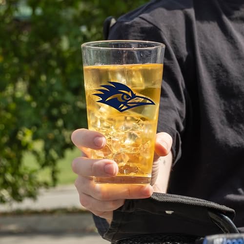 Image of Logo Brands NCAA 16 oz Pint Glass - Durable Glass With Bold Team Color- Chip-Resistant Rim Drinkware For Fans, Tailgates, Home Bars & Everyday Use