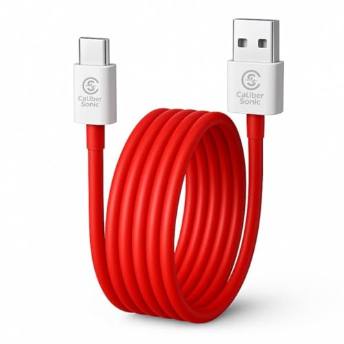 Image of 80W Fast Charging USB A to USB C Cable for OnePlus 13 /12 /11 /Nord, Realme, Oppo | Supports SuperVOOC, Warp, Dash Charging | 1.2M Durable Cable