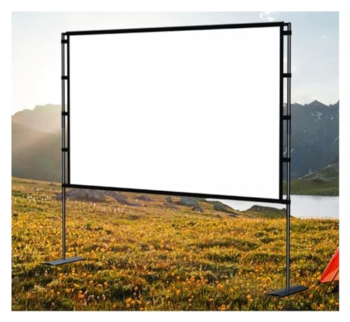 Pantalla de proyector con soporte 100 pulgadas HD miniatura 4