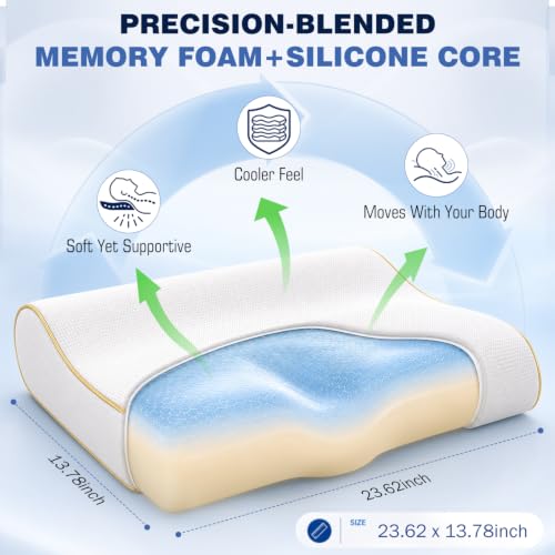 Image of jiaao Ergonomic Cervical Neck Pillow,Adaptive Side Sleeper Pillow