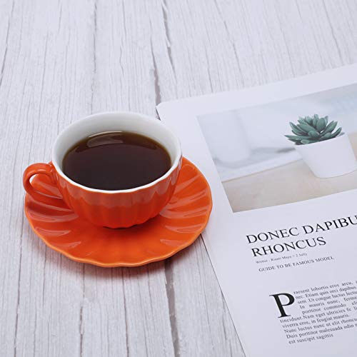 Amhomel COFFEE-PUMPKIN-6OZ-HOT-6 Porcelain Cappuccino Cups thumb #5