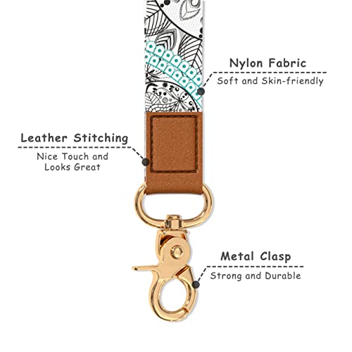 Image of Wrist Lanyard Key Chain, Cute Wristlet Strap Keychain Holder for Women Men Car Keys ID Badges Card Wallet Phone Camera
