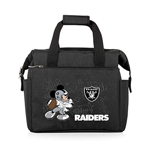 Image of PICNIC TIME NFL Mickey Mouse On The Go Lunch Bag - Soft Cooler Lunch Box - Insulated Lunch Bag, (Black)