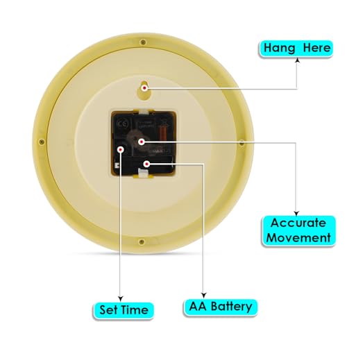 Image of Sehaz Artworks Wall Clock for Living Room Stylish | Wall Clock for Hall | Clock for Home | Wall Watch for Living Room - Ivory 20x20 cm