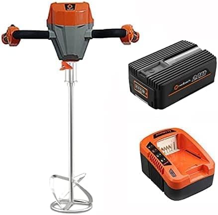 Redback Flex Series - Kit de barrena mezcladora de 40 V con cabezal de barrena, hoja de mezcla de 2 Ah, batería 5A, cargador E808CMKIT2A