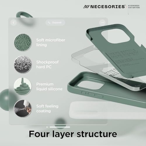 Image of Liquid Silicone Case Compatible for iPhone 13 Pro Max | Slim Back Cover | Soft Touch Bumper | Shockproof Drop Protection | Microfiber Cloth Inside | Sleek Solid Design