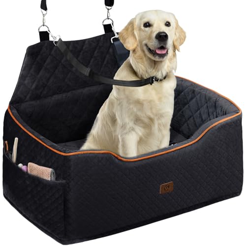 OTOB-Dog-Car-Seat-for-Large-Medium-Dog-Under-55Lbs-Memory-Foam-Dog-Booster-Car-Seat-for-2-Small-Dogs-Puppy-Detachable-Washable-Elevated-Pet-Car-Seat-with-Thick-Cushion-All-Seasons-Travel-Dog-Bed - Cucciolini Doodles OTOB-Dog-Car-Seat-for-Large-Medium-Dog-Under-55Lbs-Memory-Foam-Dog-Booster-Car-Seat-for-2-Small-Dogs-Puppy-Detachable-Washable-Elevated-Pet-Car-Seat-with-Thick-Cushion-All-Seasons-Travel-Dog-Bed