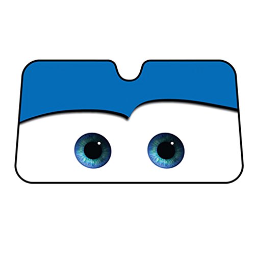IDS Home Cartoon Eyes Front Auto Car Windshield Sun Shade, Car Sun Visor for Sun Heat Protection, Fashion Style,Damage Free, Easy to Use, Car Interior Accessories for Sun Heat - Blue