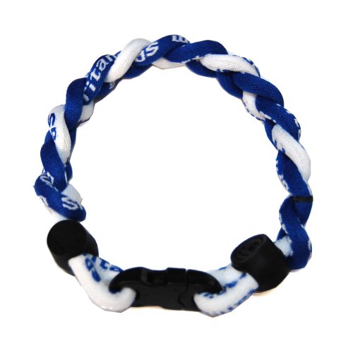 Phiten Titanium Tornado Bracelets - Blue & White Large(Japanese Design)