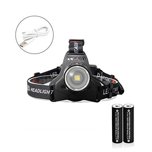 JaxTec LED Head Torch 8000 Lumens Zooomable Headlamp with 3 Light Modes Super Bright LED Torchs, Hands-Free Flashlight for Camping,Riding,Running,Walking The Dog,Fishing,Hunting,Reading,Car Repairing