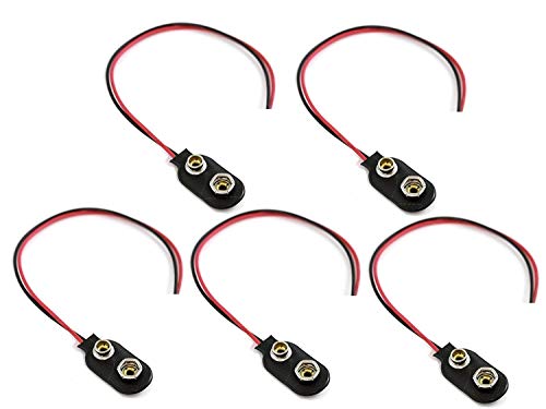 Conector de Pila 9V con Cable (5 Unidades)
