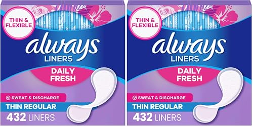 Image of Always Panty Liners for Women Daily Liners, Regular Absorbency, Unscented, 432 Count (Pack of 2)