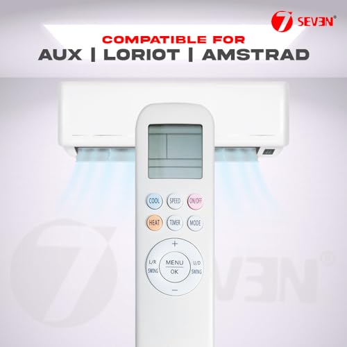 Image of 7SEVEN YKR-T /011E Compatible of Original AC Remote Control for AUX | AMSTRAD | Loriot Brand Suitable for Split and Window Air Conditioner - Existing AC Remote Should Match with Same Feature