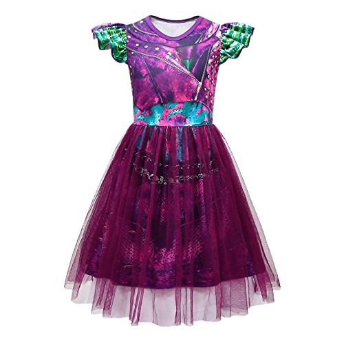 Kids Girls Rise Red Dress Halloween Musical Outfits Dress Up 4-10Y