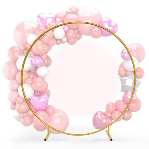 Arche de ballons ronde en métal 2m | Cadre support toile de fond arche de mariage