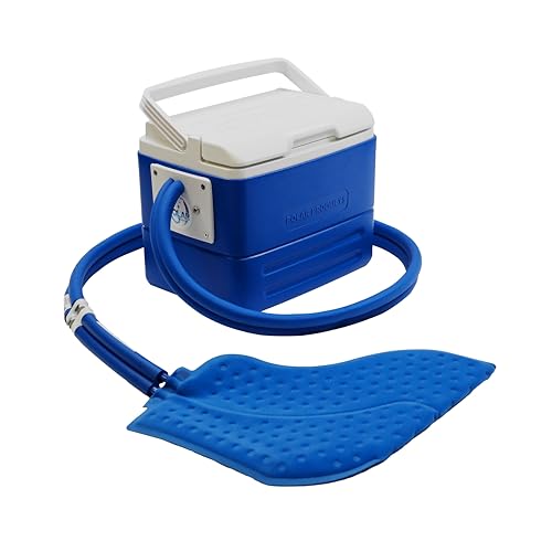 Image of Polar Active Ice 3.0 Cold Therapy Ice Machine System with Programmable Timer, Foot Therapy Compression Pad, Lightweight 9 Quart Cooler, Quiet Pump, Strong Cryotherapy Pain Relief Treatment