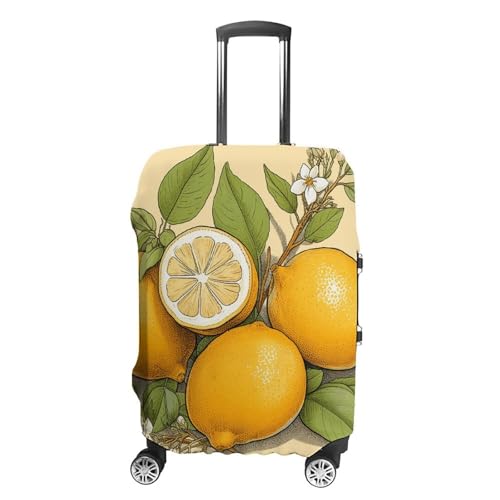 Lemon And Vanilla Luggage Cover for Suitcase Tsa Approved Stylish Suitcase Covers Washable Stretch Suitcase Protector Anti-Scratch Travel Baggage Covers for 19-32 Inch Luggage