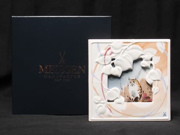 Amazon.co.jp: マイセン 陶板 プラーク 梟 フクロウ Meissen