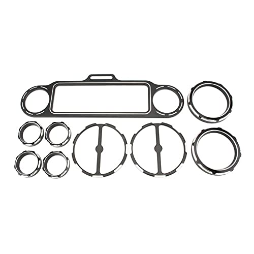 Wishful Moto Noir Stéréo Stéréo Accent Speed ​​Speed ​​Speaker Bague 9pcs Fit pour Harley Touring Electra Glide Street Glide Trike 96-13 (Color : As Show)