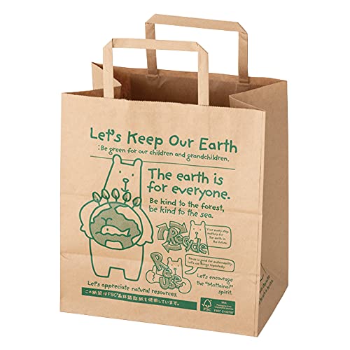 Amazon.co.jp: ヘッズ 紙袋 エコクマペーパーバッグ 22×25×14cm