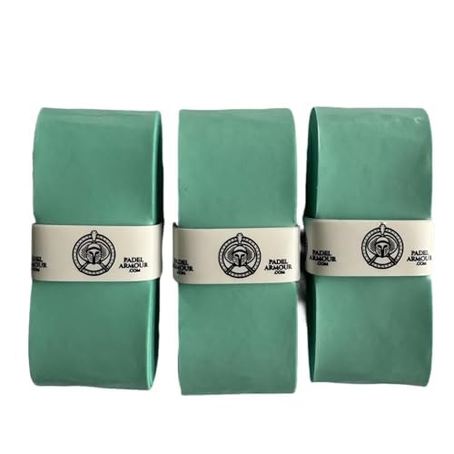 Kompetitor Padel OverGrip & Tennis Grip - Green, 3 packs Badminton Racket Grip & Tennis Racket Grip Tape - Non-Slip for Padel & Tennis Rackets - Soft & Tacky Feel