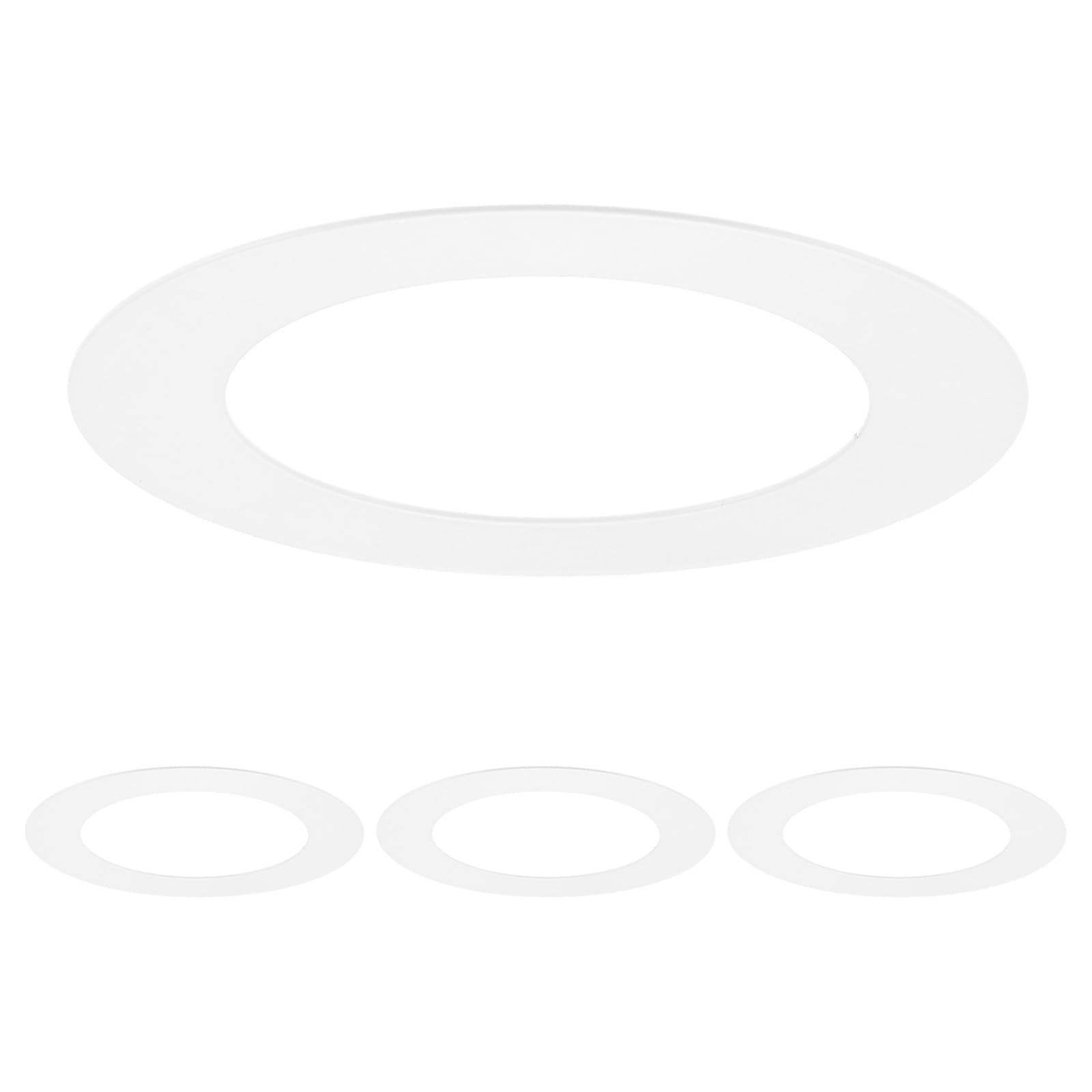 M METERXITY 4-Pack Goof Rings for 2 Inch Recessed Lights, 2.4" ID 3.6" OD Durable Steel Trim Ring Flush Mount Matte White Can Light Trim Ring Cover for Ceiling Can Downlights