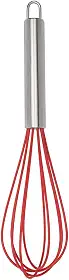 Mimo Style Batedor de Ovos e Massas Fouet, Cabeça de Silicone e Cabo em Inox de Excelente Durabilidade, Belo Design, Útil Para Diversas Receitas, Massas de Bolo, Tortas, Pães, Cremes e Claras em Neve