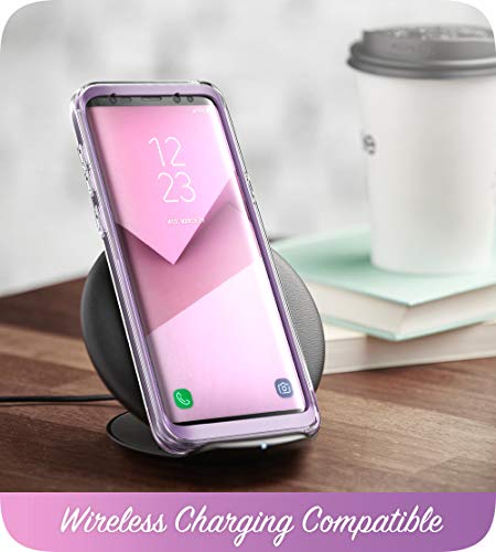 i-Blason Cosmo Series Case for Galaxy S9 (2018 Release), Slim Full-Body Stylish Protective Case with Built-in Screen Protector (Purple)