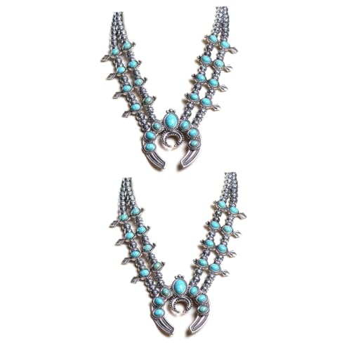Collier manchette turquoise naturel pour femme avec bijoux en perles rétro ethniques