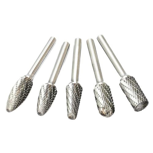 Juego de 5 fresas de carburo para esmeriladora 6.35mm miniatura 2