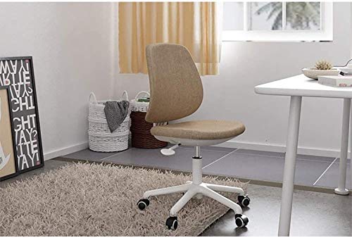 Chaise de bureau à dossier bas réglable siège pivotant gris clair - 3