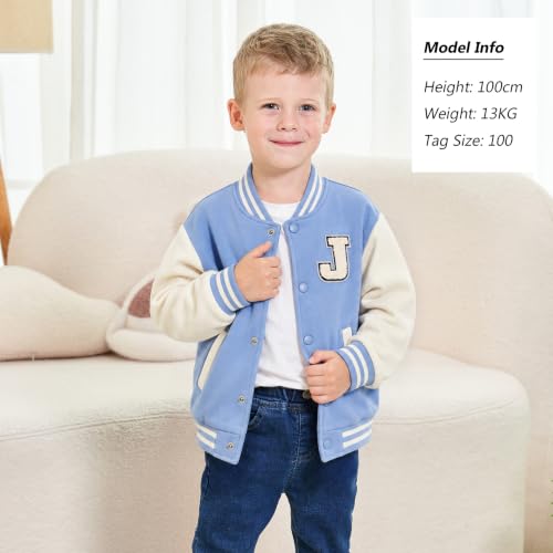 Image of Volunboy Boys Varsity Letterman Jacket Baseball Bomber Coat