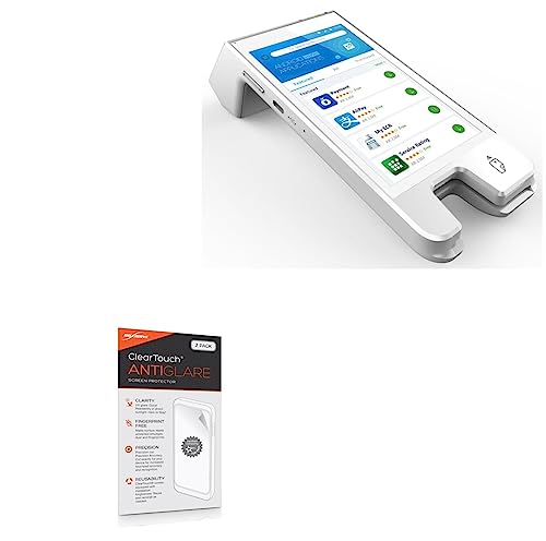 BoxWave Screen Protector Compatible with Pax A60 - ClearTouch Anti-Glare (2-Pack), Anti-Fingerprint Matte Film Skin