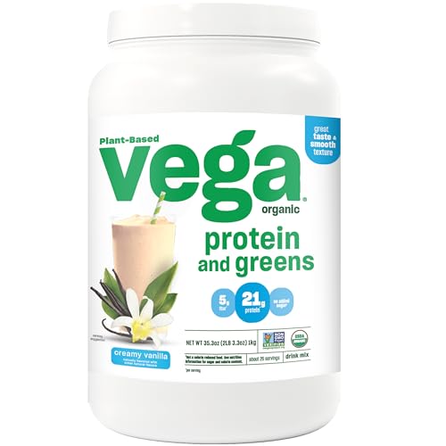 Vega Organic Protein & Greens Creamy Vanilla (26 Servings) 35.3 oz (1 Kg)