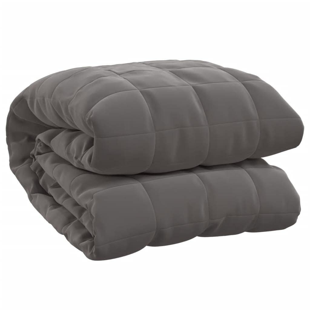 vidaXL Soft and Comfortable Weighted Blanket | Designed to Improve Sleep | Breathable and Durable Microfibre Fabric | Hypoallergenic Odourless Glass Beads Filling | 5kg Weight | 122x183cm Size | Grey