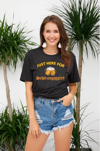 Oktoberfest Shirt Women German Bavarian Beer T-Shirt Funny Just Here for Schitzengiggles Graphic Tee Bachelor Party Tops3