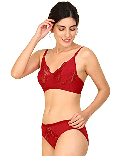 Image of PIBU Women's (1P Neelam Set Red 34 Multicolor,Red 34)
